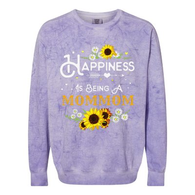 Happiness Is Being A Mommom Mother's Day Gift Colorblast Crewneck Sweatshirt