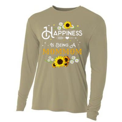 Happiness Is Being A Mommom Mother's Day Gift Cooling Performance Long Sleeve Crew