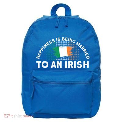 Happiness Is Being Married To An Irish Flag Roots Ireland Cute Gift 16 in Basic Backpack