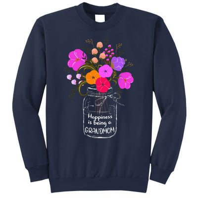 Happiness Is Being A Grandmom Gift Grandma Mom Flower Sweatshirt