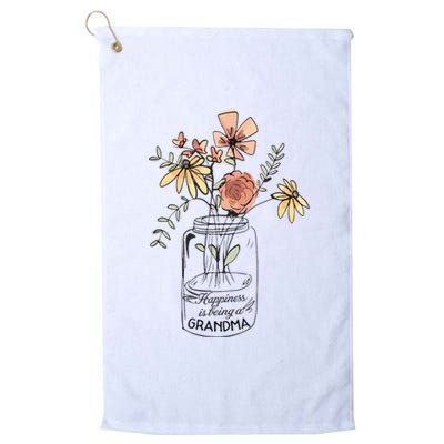 Happiness Is Being Grandma Life Flower Artgrandma Platinum Collection Golf Towel