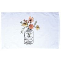 Happiness Is Being Grandma Life Flower Artgrandma Microfiber Hand Towel