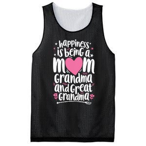 Happiness Is Being A Mom Great Grandma Wo Mother Mesh Reversible Basketball Jersey Tank