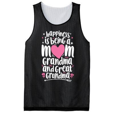 Happiness Is Being A Mom Great Grandma Wo Mother Mesh Reversible Basketball Jersey Tank