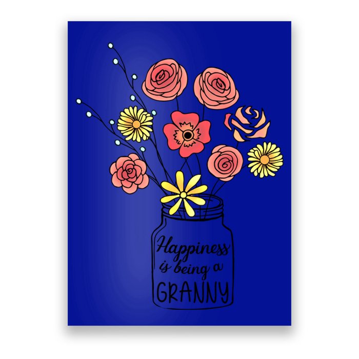 Happiness Is Being A Granny Flower Mother Day Gift Poster