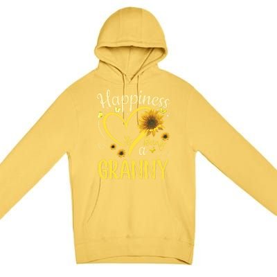 Happiness Is Being A Granny Sunflower Mother's Day Gift Cool Gift Premium Pullover Hoodie