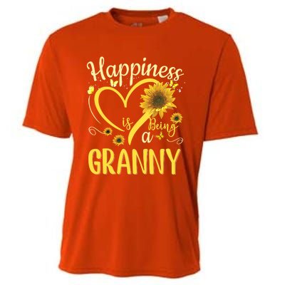 Happiness Is Being A Granny Sunflower Mother's Day Gift Cool Gift Cooling Performance Crew T-Shirt