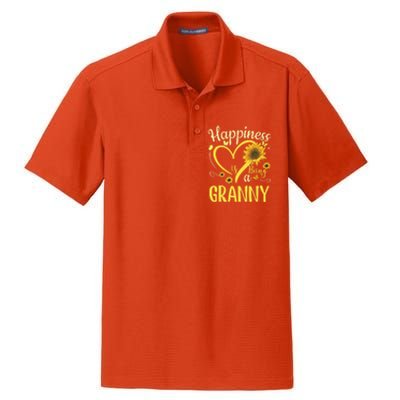 Happiness Is Being A Granny Sunflower Mother's Day Gift Cool Gift Dry Zone Grid Polo