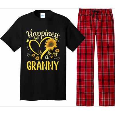 Happiness Is Being A Granny Sunflower Mother's Day Gift Cool Gift Pajama Set