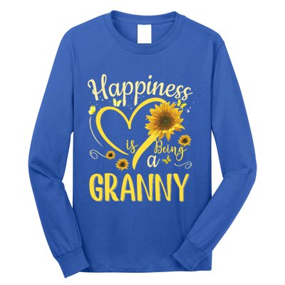 Happiness Is Being A Granny Sunflower Mother's Day Gift Cool Gift Long Sleeve Shirt