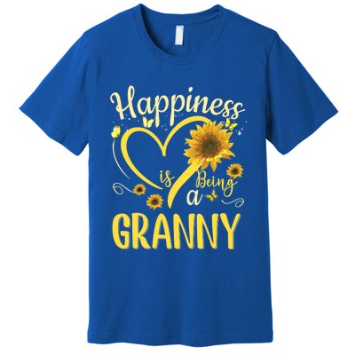 Happiness Is Being A Granny Sunflower Mother's Day Gift Cool Gift Premium T-Shirt