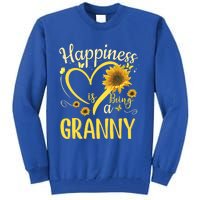 Happiness Is Being A Granny Sunflower Mother's Day Gift Cool Gift Tall Sweatshirt