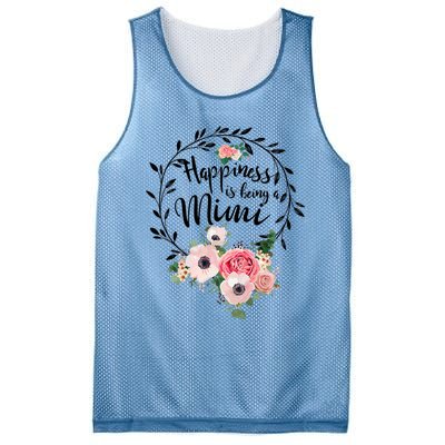 Happiness Is Being A Mimi Shirt Floral Mesh Reversible Basketball Jersey Tank