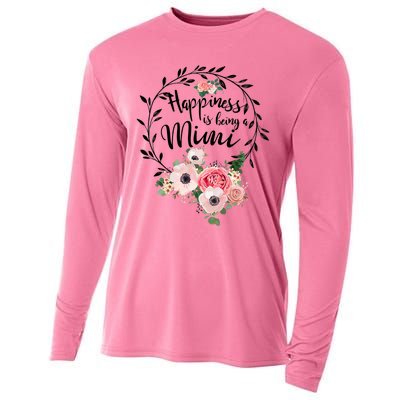 Happiness Is Being A Mimi Shirt Floral Cooling Performance Long Sleeve Crew