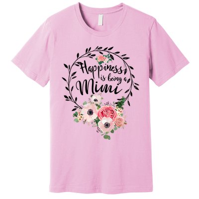 Happiness Is Being A Mimi Shirt Floral Premium T-Shirt