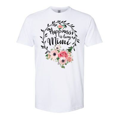 Happiness Is Being A Mimi Shirt Floral Softstyle CVC T-Shirt