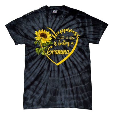 Happiness Is Being A Gramma Sunflower Mother's Day Gift Tie-Dye T-Shirt