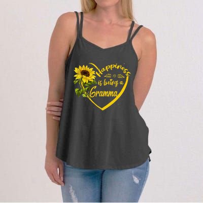 Happiness Is Being A Gramma Sunflower Mother's Day Gift Women's Strappy Tank