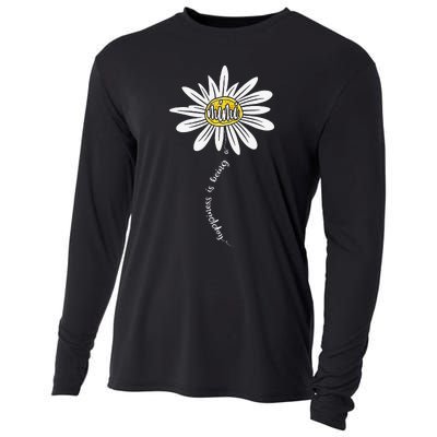 Happiness Is Being A Mimi Daisy Grandma Mother's Day Gifts Cooling Performance Long Sleeve Crew