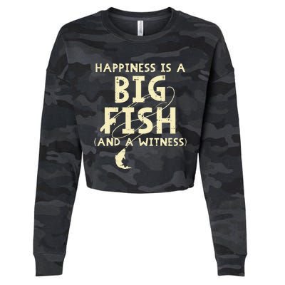 Happiness Is Big Fish Witness Fishing Cropped Pullover Crew