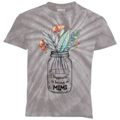 Happiness Is Being A Mimi Flower Kids Tie-Dye T-Shirt