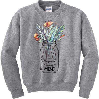 Happiness Is Being A Mimi Flower Kids Sweatshirt