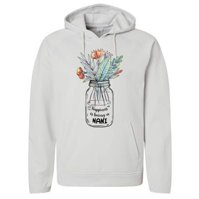 Happiness Is Being A Nani Floral Performance Fleece Hoodie