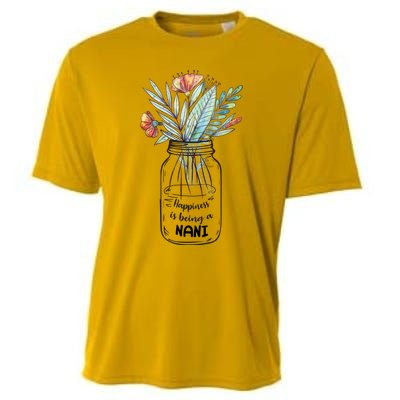 Happiness Is Being A Nani Floral Cooling Performance Crew T-Shirt