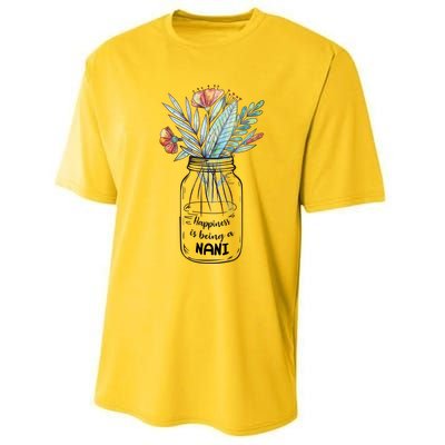 Happiness Is Being A Nani Floral Performance Sprint T-Shirt