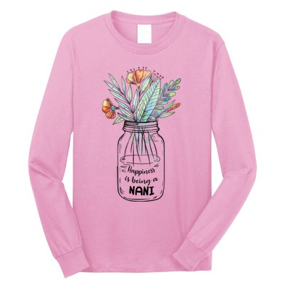 Happiness Is Being A Nani Floral Long Sleeve Shirt