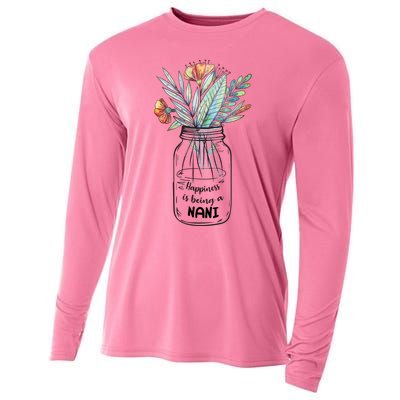 Happiness Is Being A Nani Floral Cooling Performance Long Sleeve Crew