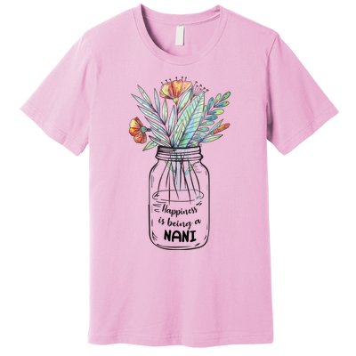 Happiness Is Being A Nani Floral Premium T-Shirt