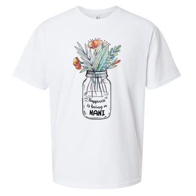 Happiness Is Being A Nani Floral Sueded Cloud Jersey T-Shirt