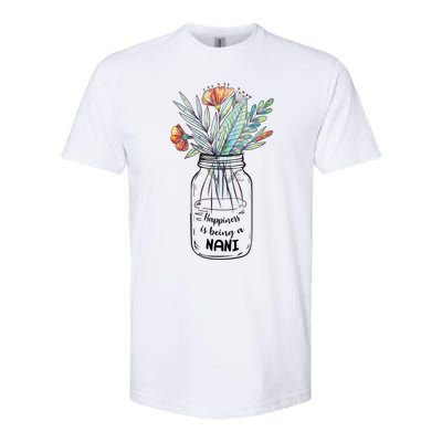 Happiness Is Being A Nani Floral Softstyle CVC T-Shirt