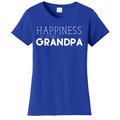 Happiness Is Being A Grandpa Papa Family Funny Gift Women's T-Shirt