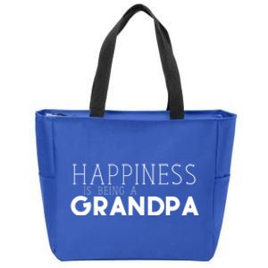 Happiness Is Being A Grandpa Papa Family Funny Gift Zip Tote Bag