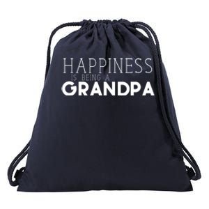 Happiness Is Being A Grandpa Papa Family Funny Gift Drawstring Bag