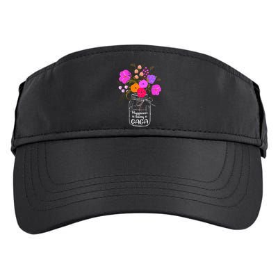 Happiness Is Being A Gaga Gift For Grandma Mom Flower Adult Drive Performance Visor