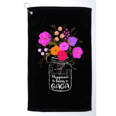 Happiness Is Being A Gaga Gift For Grandma Mom Flower Golf Towel