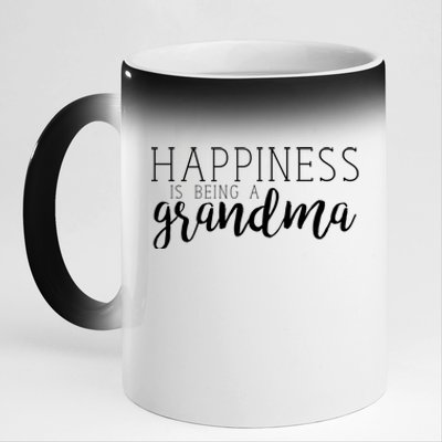 Happiness Is Being A Grandma Nana Family Gift 11oz Black Color Changing Mug