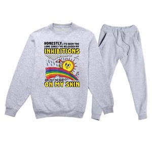 Honestly It’S Been Too Long Since I’Ve Release My Inhibitions And Felt The Rain Premium Crewneck Sweatsuit Set