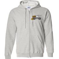 Happiness is being a Mom and Grandma Funny Sunflower Grandma Full Zip Hoodie