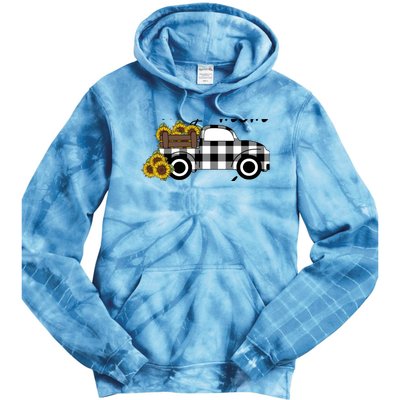 Happiness is being a Mom and Grandma Funny Sunflower Grandma Tie Dye Hoodie