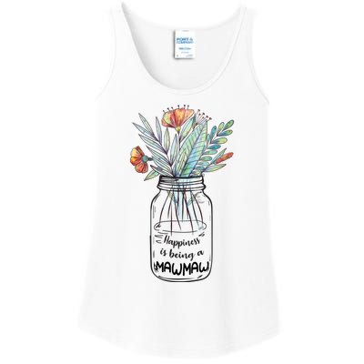 Happiness Is Being A Mawmaw Floral Ladies Essential Tank