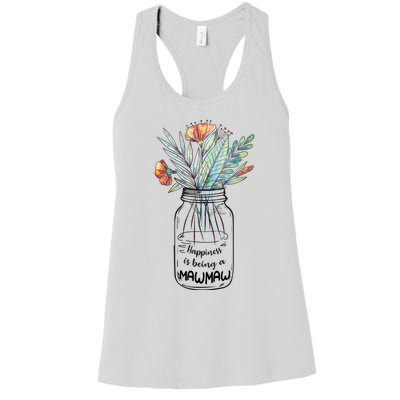 Happiness Is Being A Mawmaw Floral Women's Racerback Tank