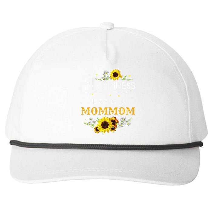 Happiness is Being a Mommom Mother's Day Gift Snapback Five-Panel Rope Hat