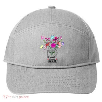 Happiness Is Being Gram Life Flower Art Gram MotherS Day 7-Panel Snapback Hat