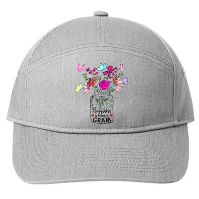 Happiness Is Being Gram Life Flower Art Gram MotherS Day 7-Panel Snapback Hat