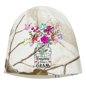 Happiness Is Being Gram Life Flower Art Gram MotherS Day Kati - Camo Knit Beanie