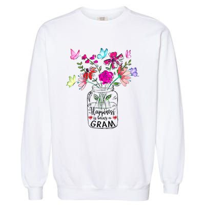 Happiness Is Being Gram Life Flower Art Gram MotherS Day Garment-Dyed Sweatshirt